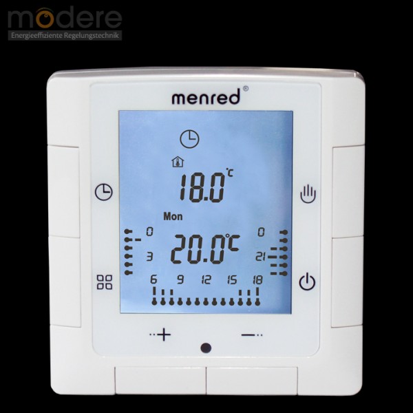 Menred netzwerkfähiger Raumthermostat LS6.2-RC 12 V Auf- und Unterputz
